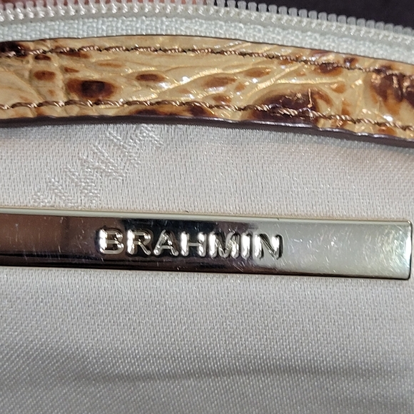 Brahmin Petra II Large Tote Bag Toasted Harmonia Croc Embossed Leather Purse - Picture 12 of 16